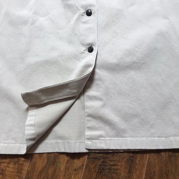 Vtg Westbound Women's Khaki Midi Pencil Skirt With Leather Covered Buttons 20W - Picture 8 of 13